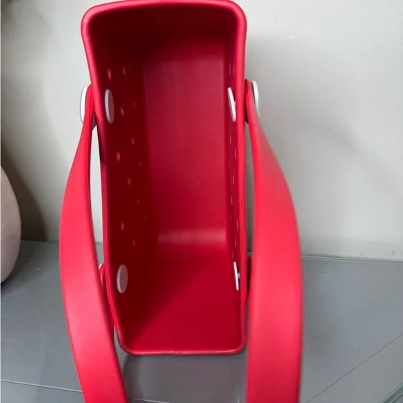 NWT! EVA Bogg / Croc style Waterproof Tote - Bitty Size- red - Picture 4 of 4